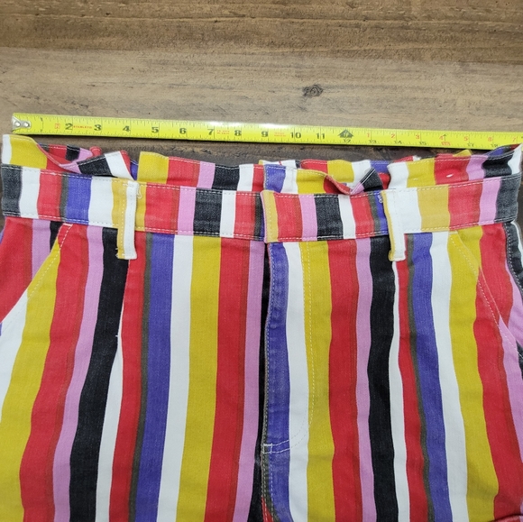 Express Shortie Extra High Rise Short Fun Colorful Horizontal Stripes - … - Picture 6 of 8